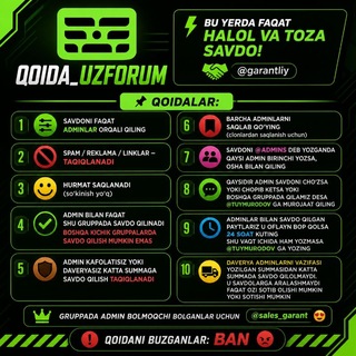 Telegram profile photo for Qoidalar 🔰